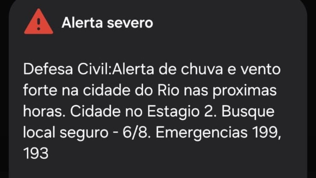 Defesa Civil Envia Novo Alerta Para Ventos Fortes No Rio