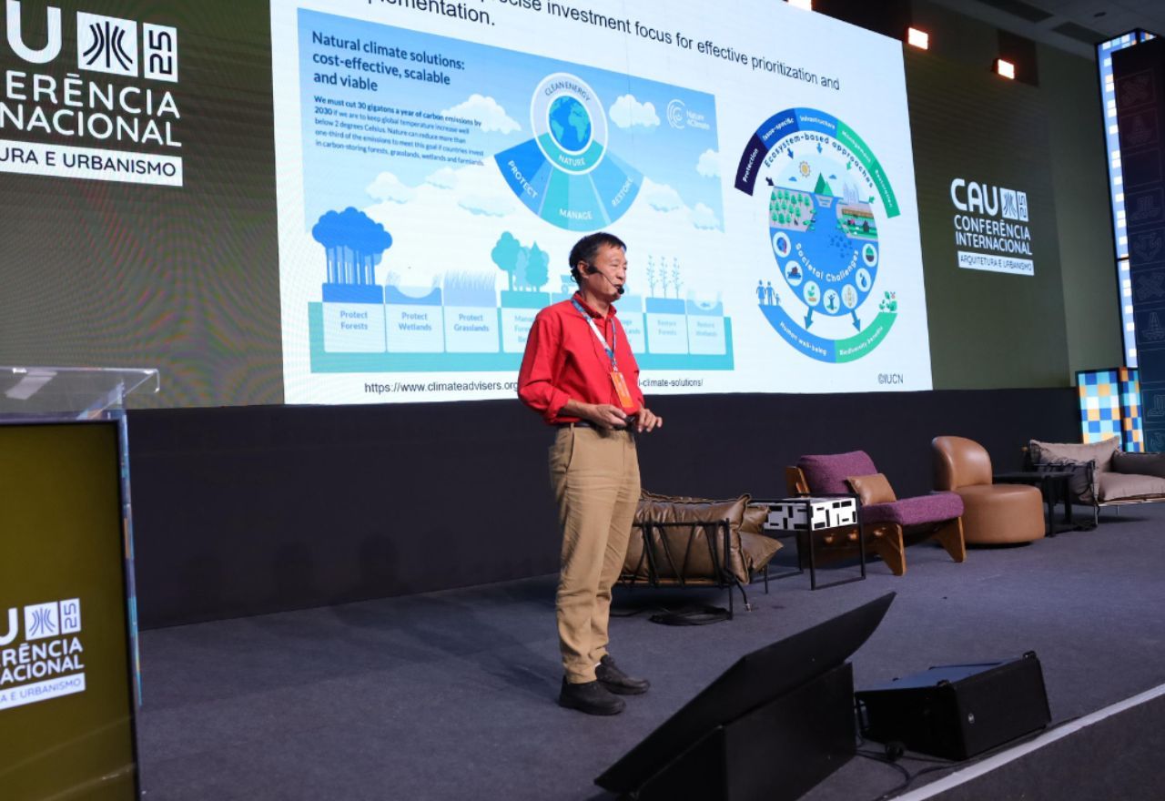 Kongjian Yu participou da Conferência Internacional do CAU, em Brasília, em 4 de setembro | Divulgação/CAU-BR