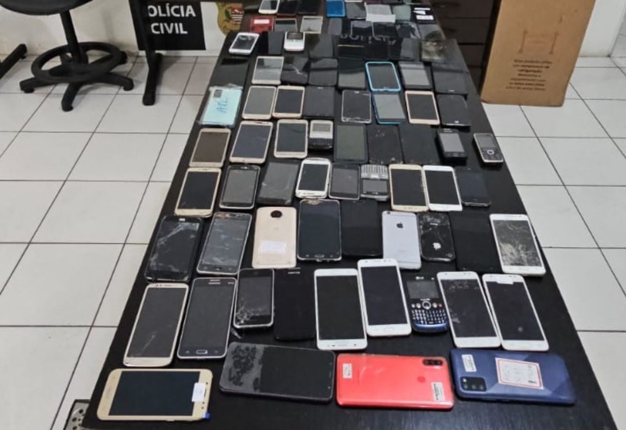 Celulares recuperados pelo programa SP Mobile | Divulgação