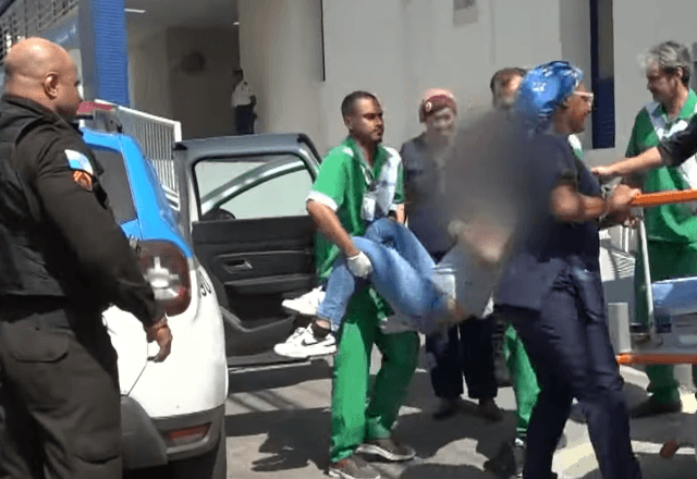 Jovem foi socorrida e levada para o Hospital Estadual Getúlio Vargas | SBT