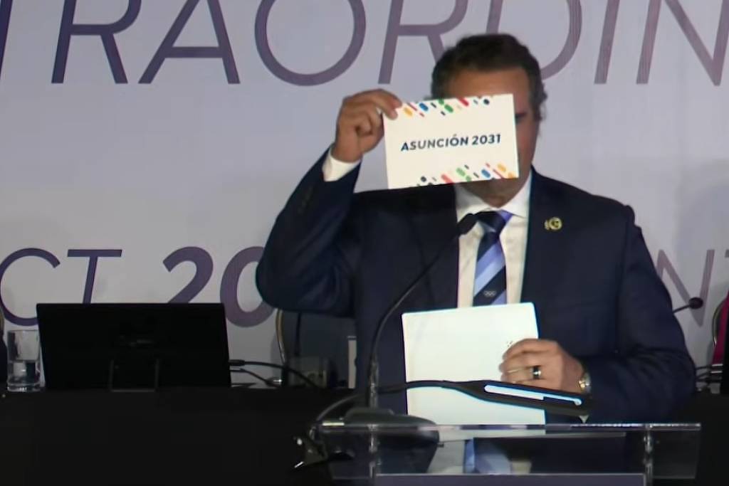 Pan-Americano 2031: escolha da sede foi feita em votação realizada em Santiago, no Chile - Reprodução/Cazé TV