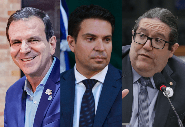 Em ordem: o prefeito candidato à reeleição Paes e os congressistas Ramagem e Motta | Reprodução Ricardo Stuckert/Planalto, Valter Campanato e Lula Marques/Agência Brasil
