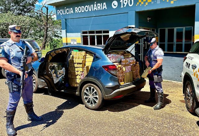 Polícia Militar Rodoviária apreende uma tonelada de maconha | Foto: Divulgação/SSP