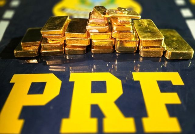 Polícia Rodoviária Federal apreende 21kg de barras de ouro em Roraima l Foto: PRF/Divulgação
