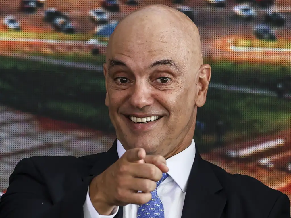 Alexandre de Moraes, ministro do Supremo Tribunal Federal, durante evento em referência aos episódios antidemocráticos ocorridos em 8 de janeiro de 2023 - Marcelo Camargo/Agência Brasil