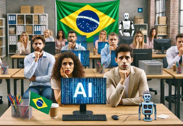 67% dos entrevistados no Brasil acreditam que a tecnologia vai mudar a profissão | Imagem criada por IA