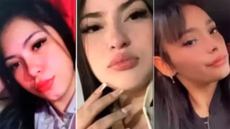Da esq. p/ dir: Morena Verdi, Brenda del Castillo e Lara Morena Gutiérrez, jovens torturadas e esquartejadas na Argentina | Fotos: Reprodução/Redes sociais
