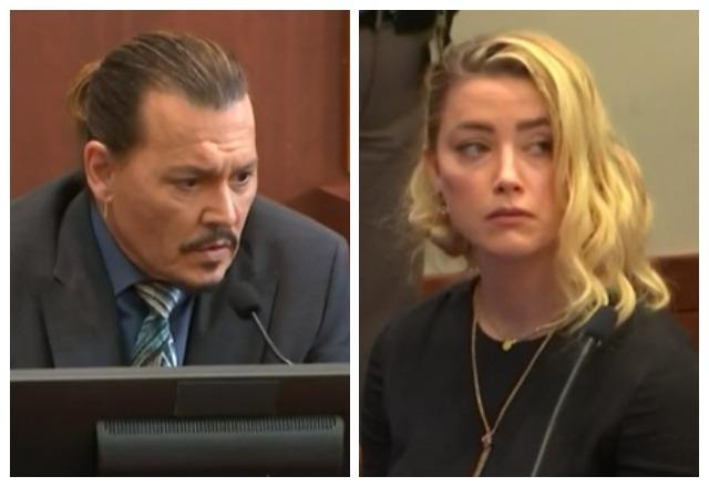 Johnny Depp à esq. e Amber Heard à dir. (Divulgação/AP)
