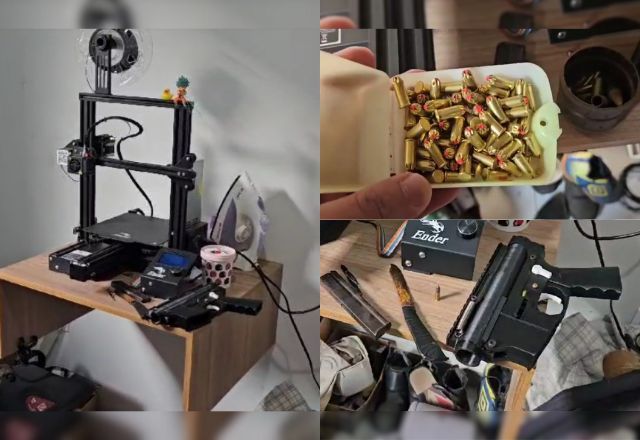 Criminoso preso por fabricação de armas; homem usava impressora 3D | Reprodução/PF