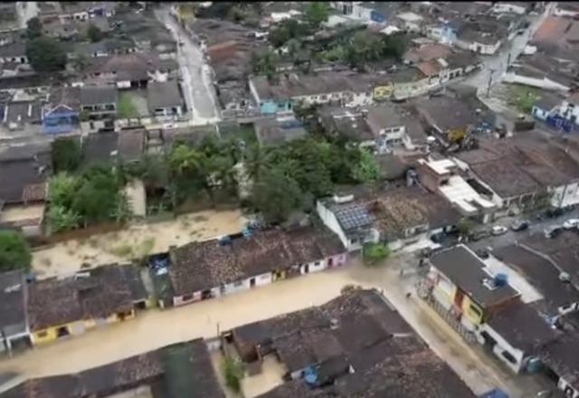 A cidade de Atalaia do Norte foi uma das afetadas por fortes chuvas