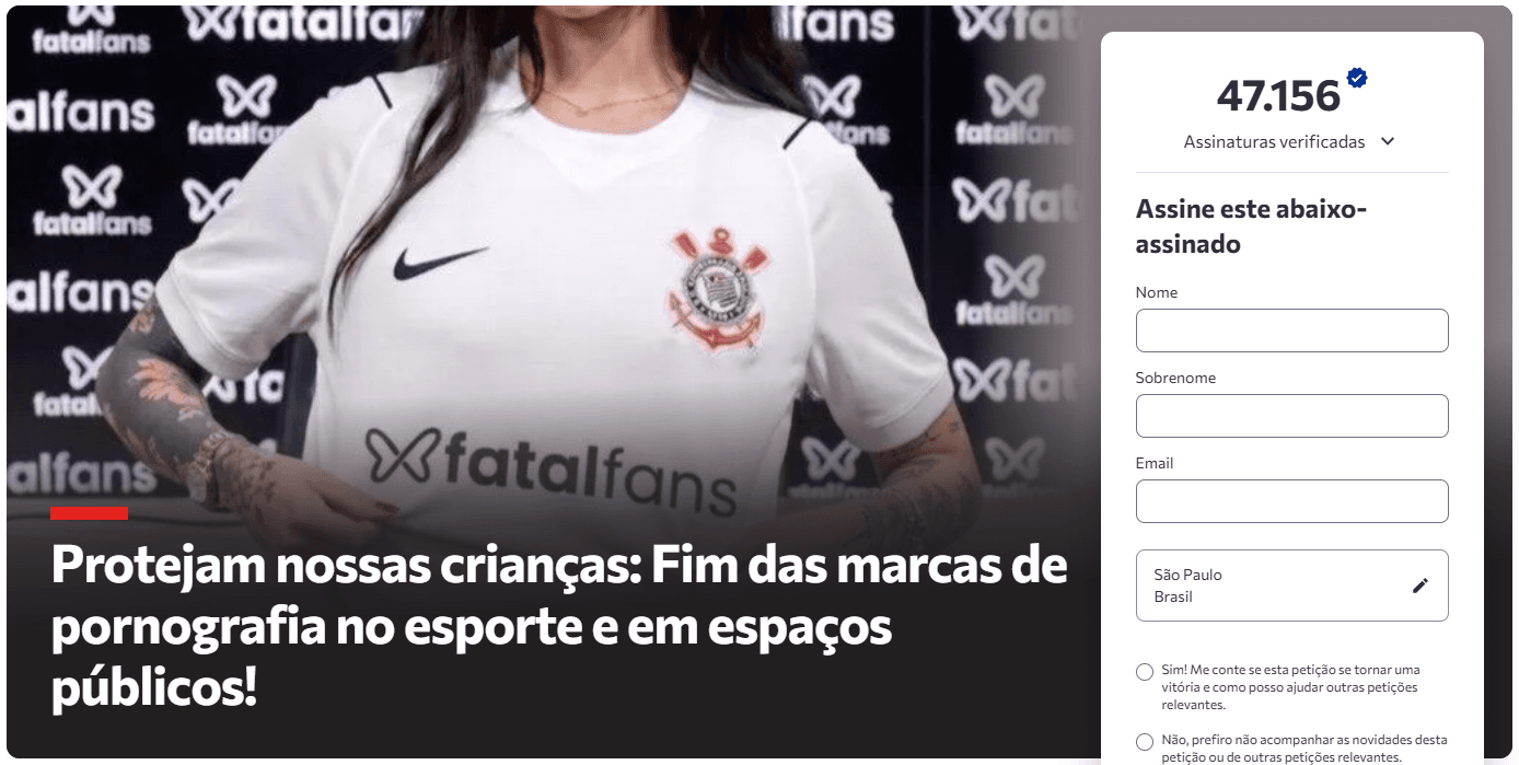Petição on-line já conta com mais de 47,1 mil assinaturas | Reprodução