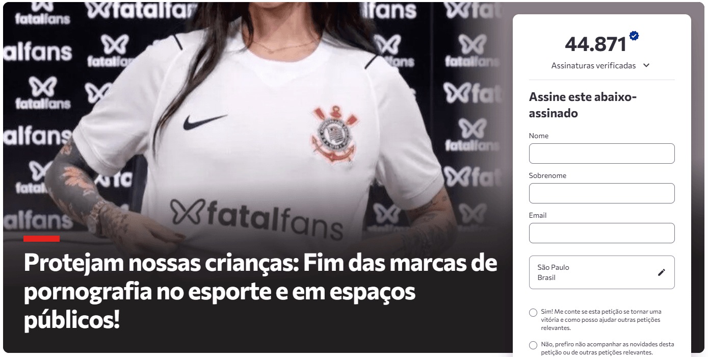 Petição on-line já conta com mais de 44,8 mil assinaturas | Reprodução
