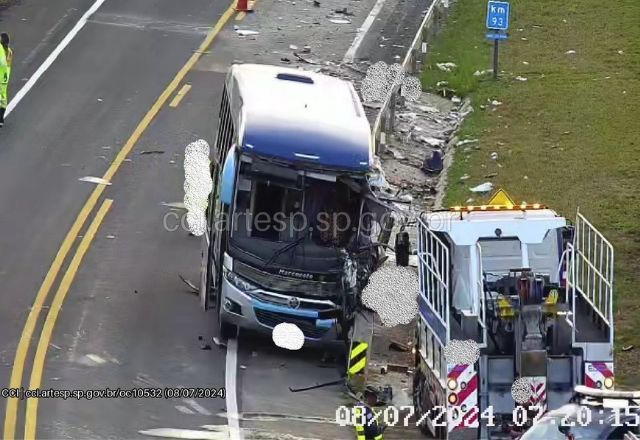 Acidente entre ônibus e micro-ônibus deixa quatro mortos e quatro feridos em Ipeúna, interior de São Paulo | Reprodução/Artesp