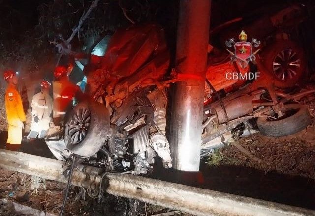 Acidente na divisa entre GO e MG| Divulgação/CBMDF