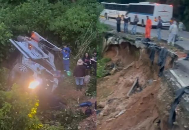 Vai cai de ribenceira em Angra dos Reis (RJ) | Foto: Reprodução
