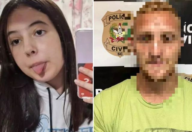 Adolescente encontrada morta e o principal suspeito do crime | Reprodução/SCC 10/PCSC