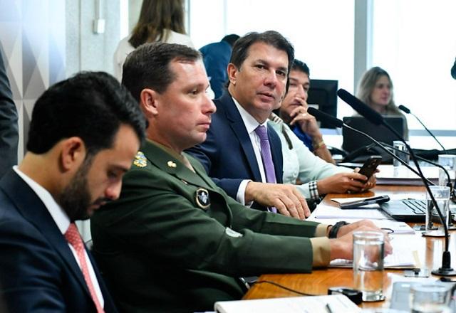 Mauro Cid em depoimento na CPMI (Geraldo Magela/Agência Senado)