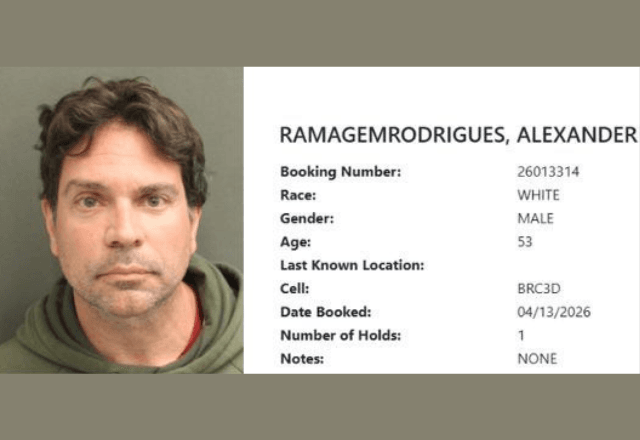 Ficha de Alexandre Ramagem, detido pelo ICE nos EUA | Reprodução