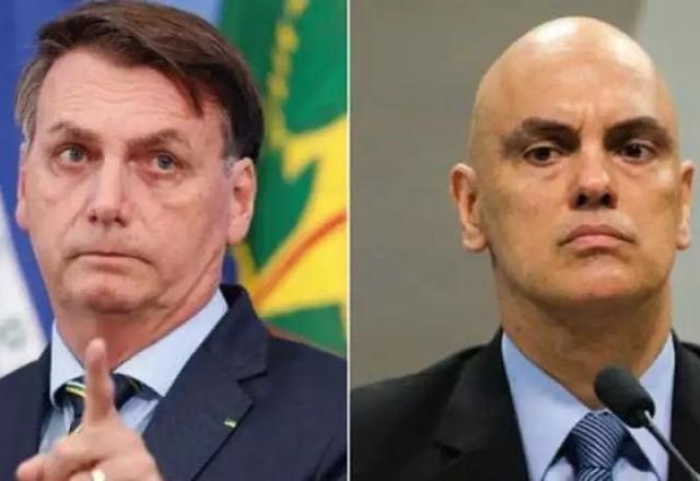 Alexandre de Moraes e Jair Bolsonaor