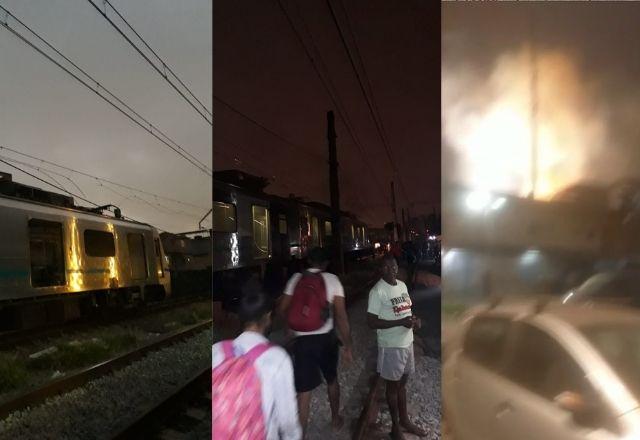 Alguns passageiros ainda tiveram que pular do trem para escapar das chamas | Reprodução