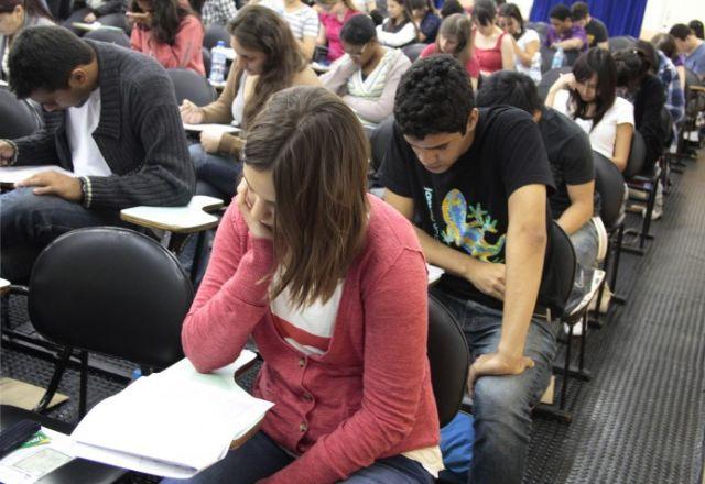 Alunos em sala de aula