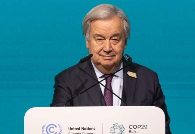 António Guterres na COP29 | Divulgação/ONU/Kiara Worth