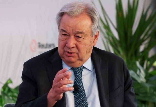 António Guterres na conferência Reuters Next em Nova York | 3/12/2025/Reuters/Brendan McDermid