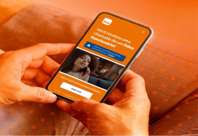 Aplicativo do banco avisa o cliente de ligações de falsas centrais telefônicas e desativa o contato | Divulgação/Itaú Unibanco