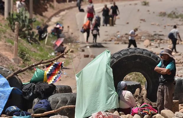 Apoiadores de Evo Morales bloqueiam estradas na Bolívia há três dias | Reprodução/ El Aragueno