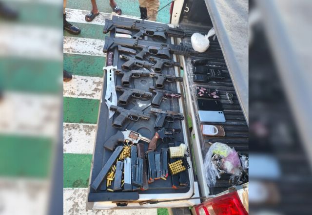 Armas apreendidas durante operação na Bahia | Foto: Divulgação