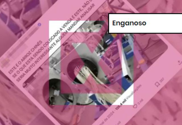 ENGANOSO: Arroz chinês mostrado em vídeos não é de plástico e nem será importado pelo Brasil