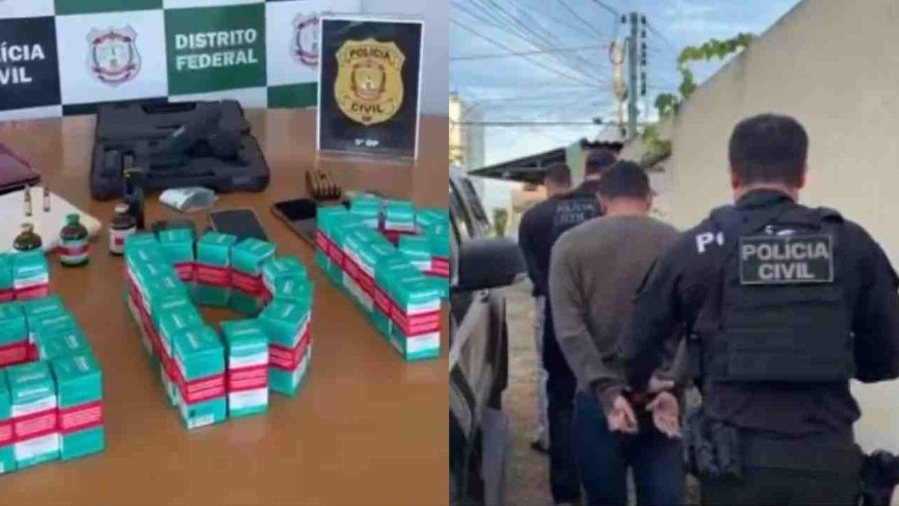 Imagem da notícia: Operação policial no DF mira tráfico e desvio de cetamina