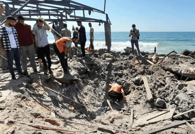 Café em Gaza é bombardeado por Israel | Reprodução/X