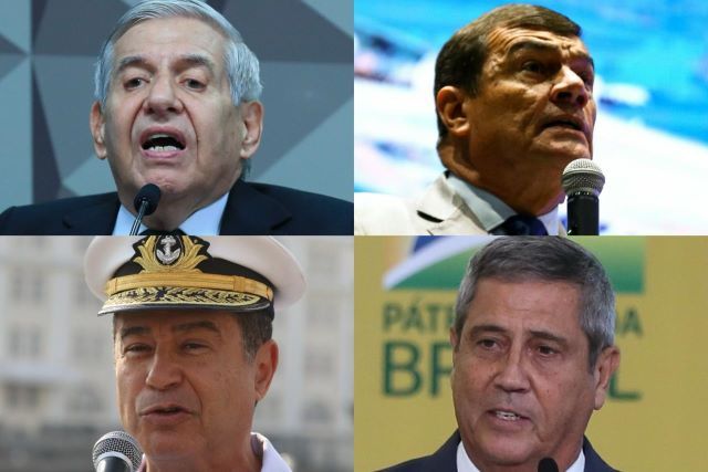 Augusto Heleno, Paulo Sérgio Nogueira, Almir Garnier e Braga Netto (Agência Brasil)