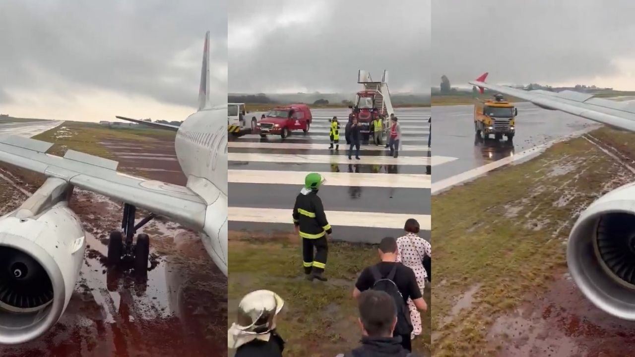 VÍDEO: Avião com 151 pessoas a bordo sai da pista no Paraná VÍDEO: Avião com 151 pessoas a bordo sai da pista no Paraná