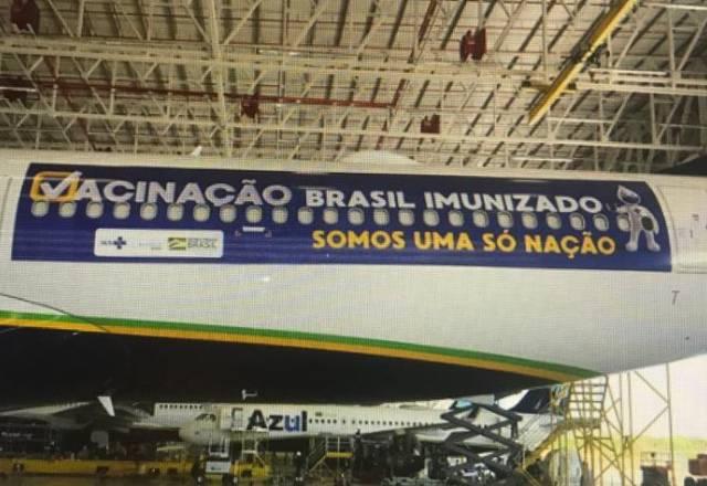 Avião da Azul do Programa de Imunização - Foto reprodução: Ministério da Saúde