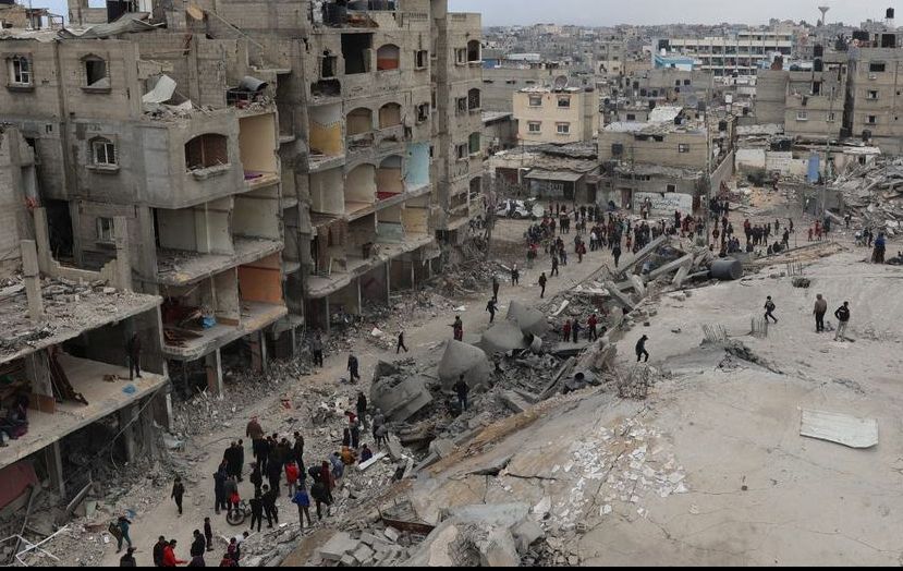 Bairro de Al Shaboura, em Rafah, após destruição em massa causada por bombardeios israelenses | UN News/ Ziad Taleb