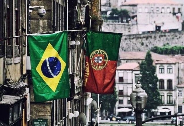 Bandeiras de Brasil e Portugal | Reprodução