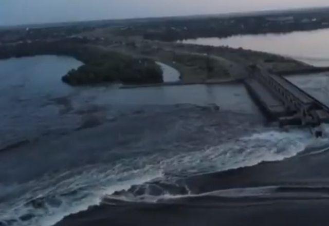 Barragem na Ucrânia