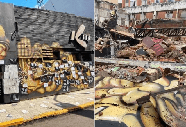 As obras de demolição tiveram início há três semanas, e as equipes estão trabalhando intensamente para remover todo o entulho | Reprodução
