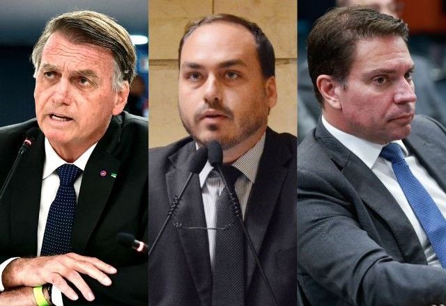 Bolsonaro, Carlos e Alexandre Ramagem: indiciados pela PF no caso da "Abin paralela" | Divulgação/Fellipe Sampaio/STF e Divulgação/Caio César/CMRJ