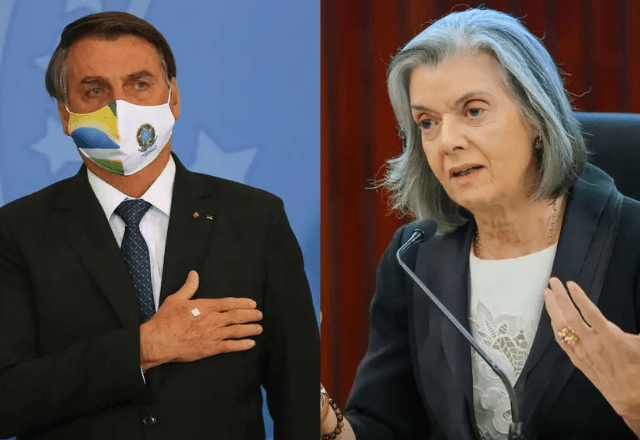 Ex-presidente Jair Bolsonar e ministra Carmém Lúcia, do STF | Fabio Rodrigues Pozzebom/Agência Brasil