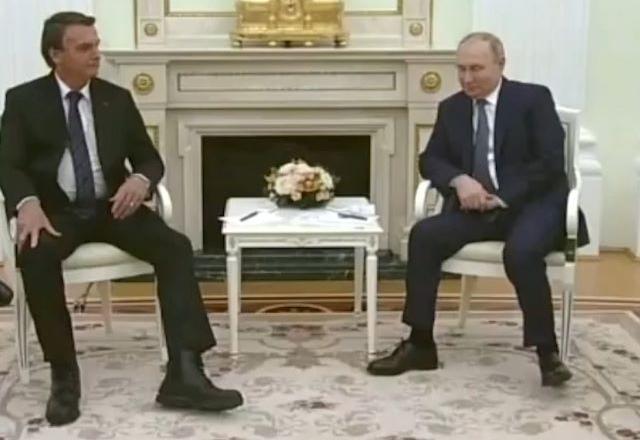 Bolsonaro diz que é solidário à Rússia, na abertura da reunião com presidente Putin | Reprodução
