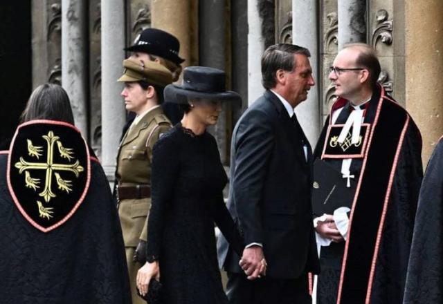 Bolsonaro e Michelle em Londres