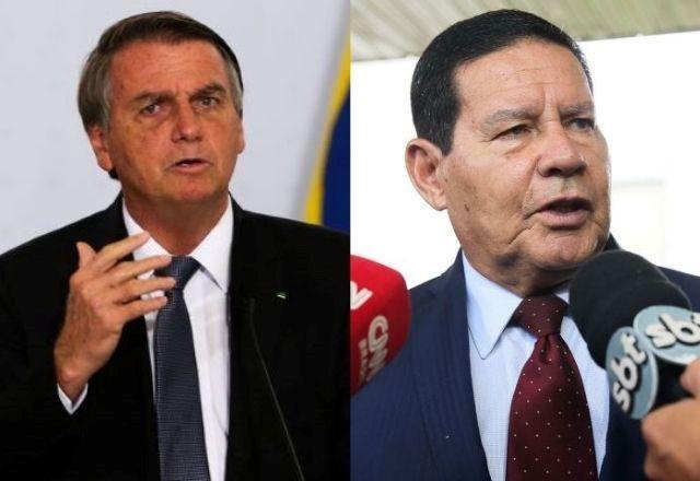 Bolsonaro e Mourão: declaração do vice irritou o presidente