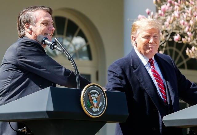 Bolsonaro e Trump em foto de 2019 | Divulgação/Isac Nóbrega/PR