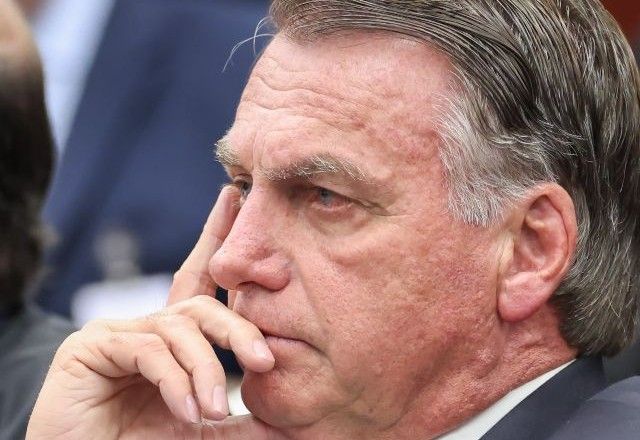 Bolsonaro em interrogatório de réus da trama golpista no STF | Divulgação/Antonio Augusto/STF