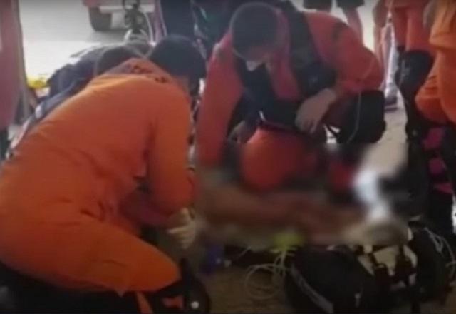 Bombeiros em operação de resgate e salvamento de criança afogada no DF