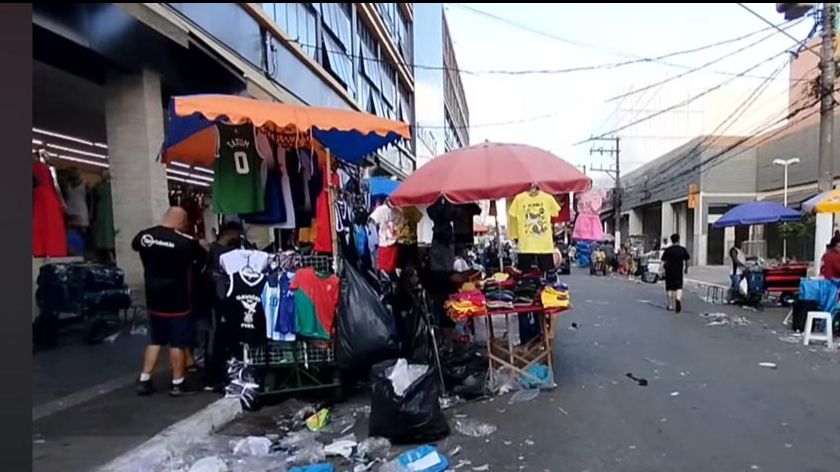 Rua de comércio popular no Brás | Reprodução