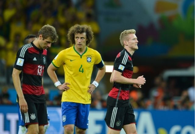 Brasil derrotado pela Alemanha por 7 a 1, no Mineirão, em 2014 | Titular do jogo histórico Alemanha 7X1 Brasil, em 2014 |  Marcello Casal Jr/Agência Brasil